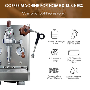 Machine à café expresso professionnelle en acier inoxydable à double chaudière E61 Rocket E61 avec tête de brassage et mousseur à lait électrique - Product Image 3