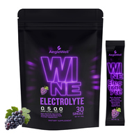 Poudre d'électrolytes sans alcool AegleWell, poudre d'hydratation avec 5 électrolytes clés pour un style de vie actif quotidien, paquet de 30