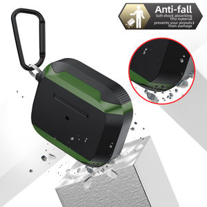 Funda de silicona de alta calidad <span class=keywords><strong>para</strong></span> <span class=keywords><strong>AirPods</strong></span> 1 <span class=keywords><strong>2</strong></span> 3 <span class=keywords><strong>Pro</strong></span> <span class=keywords><strong>2</strong></span> <span class=keywords><strong>Pro</strong></span> 3 Funda anticaída a prueba de golpes con llavero Protector de auriculares inalámbricos - Product Image 5