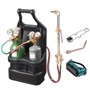Portable Acetylene Oxygen Cutting Brazing <b>Welding</b> <b>Kit</b> CFWELD Brass Injector Type American Specification - Product Image 2