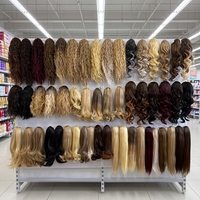 Extensions de cheveux synthétiques Julianna Kanekalon Futura Fiber, postiches bouclées tressées à enrouler avec pince à griffes et queue de cheval à cordon de serrage