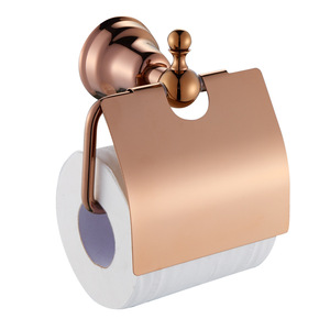 Porte-serviettes mural simple de style européen-américain en or rose PVD, à barre simple/double, haut de gamme, minimaliste, rétro, pour salle de bain - Product Image 5