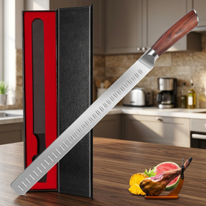 Couteau à découper Premium KATISUN en acier au carbone de 12 pouces, design ambidextre en ABS, finition haute brillance, moderne et écologique, pour pastèque et jambon - Product Image 3
