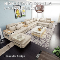 Canapé modulaire rectangulaire en tissu de haute qualité, design moderne, mobilier de salon haut de gamme pour hôtels, villas, écoles