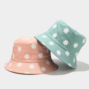 Wholesale Flower Pattern Print <b>Bucket</b> <b>Hat</b> Double-Side-Wear <b>Reversible</b> Fisherman Cap Sombrero Pescador Promotion Gift Custom logo - Product Image 2