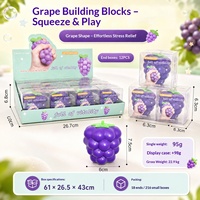 Blocs de construction en forme de raisin, jouet à assembler soi-même, à presser, à rebond lent, extensible, pour soulager le stress