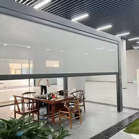 Persianas enrollables motorizadas, impermeables, a prueba de viento, con cremallera, para exteriores, Patio, balcón, persianas, pantalla retráctil, persiana para exteriores