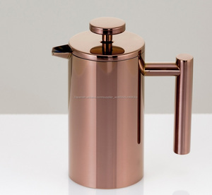 Color dorado 350 ml/600 ml/800 ml/1000 ml aislado de doble pared de acero inoxidable de grado 304 francés prensa café - Product Image 3