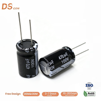 Condensateur électrolytique en aluminium 100V470μF 16x26mm, pour driver LED et alimentation à découpage, réservoir de filtrage haute stabilité