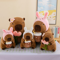 Peluches Capybara amusantes de 35 cm, 45 cm, 55 cm, fabrication de jouets en peluche personnalisés, jouets en peluche en coton PP, jouets en peluche pour enfants, jouets en peluche de Noël