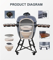 SEB KAMADO Barbecue Kamado pas cher, grande taille, classe Joe, Barbacoas Portugal, barbecue Komado, grill en céramique