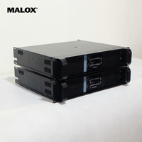 Amplificateur audio professionnel MALOX FP-10000Q 2 Ohm Stéréo Bridge 2 canaux 4x2500W Bois Métal 20Hz-34kHz 60V/us