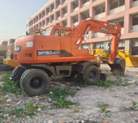 Pelle sur chenilles DOOSAN150W DH150W DH150W-7/d'occasion moteur KOREA DOOSAN DH 150 150W-7 DOOSAN150