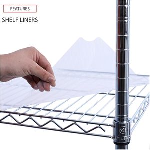 Alera ALEGR363618SR Porte-vêtements à étagères métalliques pour 30 vêtements, 36 po. W X 18 In. D X 75 In. Meuble de rangement mural H en argent - Product Image 4