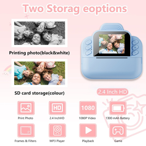 Kamera Digital Foto & Video anak-anak, cetak instan dengan <span class=keywords><strong>Printer</strong></span> termal, hadiah ulang tahun untuk anak laki-laki dan perempuan - Product Image 2