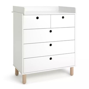 <span class=keywords><strong>Table</strong></span> à <span class=keywords><strong>langer</strong></span> moderne en bois MDF blanc <span class=keywords><strong>avec</strong></span> dessus <span class=keywords><strong>amovible</strong></span>, 5 tiroirs, 3 niveaux, conforme - Product Image 2