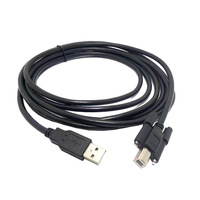 Cable de Impresión USB 2.0 con Tornillo y Puerto Cuadrado para Impresora, Conductor de Cobre