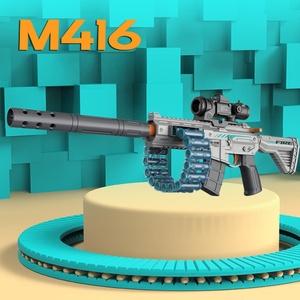 Pistolet à balles molles M416 à alimentation par ceinture et éjection <span class=keywords><strong>de</strong></span> douilles, lanceur <span class=keywords><strong>de</strong></span> fléchettes en mousse, jouet <span class=keywords><strong>de</strong></span> tir réaliste, jeu d'extérieur, cadeau <span class=keywords><strong>pour</strong></span> enfants et adultes - Product Image 4