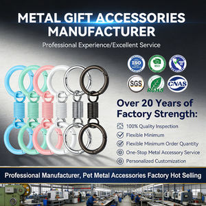 Porte-clés personnalisé en forme de clip plaqué or, mousqueton pivotant, boucle de fixation, clip de porte-clés fendu - Product Image 3