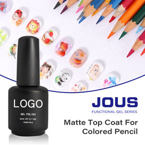 JOUS Vernis de finition mat pour nail art, dessin et design, finition velours, adhérence élevée pour crayons de couleur et sans résidu gras - Product Image 1