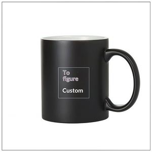 แก้วกาแฟเปลี่ยนสีลายพอร์ซเลนสีขาว พิมพ์โลโก้รูปภาพได้ ทนความร้อนสูง ดีไซน์สองชั้น ทันสมัย เรียบง่าย - Product Image 2
