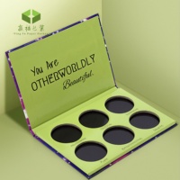 Oem personnalisable 9 couleurs vide fard à paupières palette miroir fard à joues sur surligneur aimant papier carton emballage maquillage conteneur