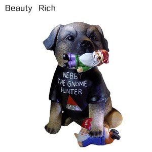 Polyresin/Cane Della Resina Giardino Gnomes All'aperto Divertente Statua Della Decorazione | Pastore Tedesco Cucciolo di Arte Statuetta Per Giardini, Casa - Product Image 1