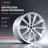 LinTech Vente Flash Jante en Alliage Argentée 19X8.5 ET40 1234224-00-B Remplacement d'Atelier pour Pièces Tesla Model 3 EV