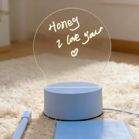 Lampe de nuit LED créative 3D en acrylique, écrivable, à commande par capteur, changeant de couleur, rechargeable par USB, tableau de marquage DIY pour chambre à coucher