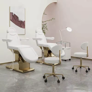 Cama de Masaje Eléctrica de Lujo Dorada para Estética, Cosmética, Spa y Tratamientos Faciales - Product Image 2