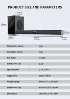 Heimkino-System 2.1 Fortschrittliche Multimedia-Lautsprecher Kabellose Bluetooth-Soundbar für TV