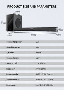 Sistema de Cine en Casa 2.1, Altavoz Multimedia Avanzado, Barra de Sonido Inalámbrica con Bluetooth para TV - Product Image 6