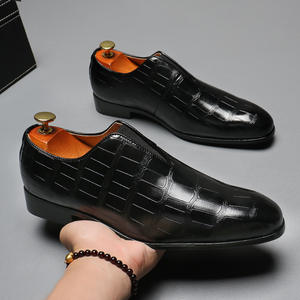 High End Wedding <b>Leather</b> <b>Slip</b>-<b>On</b> Waterproof Soft Sole Anti-wrinkle Durable Wear-resistant Groom Party Banquet <b>Shoes</b> - Product Image 6