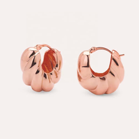 LOZRUNVE Produits à succès Collections de bijoux Boucles d'oreilles créoles massives torsadées de haute qualité
