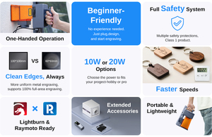 Máy khắc laser mini gia dụng OEM&ODM 10w 20w, máy đánh dấu laser di động, khắc trên nhự<span class=keywords><strong>a</strong></span>, kim loại sơn, da qua ứng dụng di động - Product Image 6