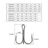 Lot de 10 hameçons triples en acier au carbone, 4 couleurs, emballage en boîte, taille 1, tranchants et solides # -3/0 #   Hameçon de pêche en acier à triple ardillon