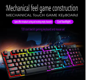 คีย์บอร์ดเกมมิ่งแบบมีสาย USB พกพาสะดวก ไฟ RGB รองรับภาษาสเปนและเกาหลี รองรับออปติคอล สำหรับแล็ปท็อปและคอมพิวเตอร์ Windows - Product Image 4