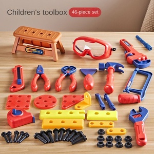 Boîte à <span class=keywords><strong>outils</strong></span> de réparation en plastique pour enfants Yuglow, jouet pour bébés de 0 à 24 mois, perceuse électrique avec valise à vis - Product Image 2