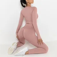 Hoge Taille Strakke Elastische Scrunch Butt Workout Activewear Sportkleding Workout Yoga Fitness 2 Delige Set Vrouwen
