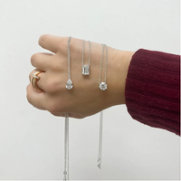 Vente en gros prix le plus bas 1ct 2ct DEFGH couleur cvd hpht Lab Créé Diamant Solitaire Pendentif 14k or bijoux fins pendentif