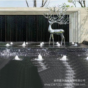 Escultura de Ciervo de Acero Inoxidable con Acabado Espejado, Adorno de Jardín para Exteriores, Escultura de Animal Independiente JH10 - Product Image 2