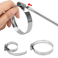 Colliers de serrage pour tuyaux et flexibles, robustes, en caoutchouc et acier inoxydable 304 316, noirs, de 1, 2 et 3 pouces, de type européen, allemand et américain