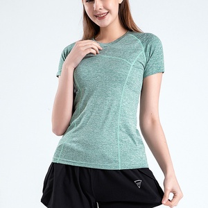 Camiseta Deportiva para Mujer, Ecológica, Transpirable, Ajustada, de Secado Rápido, con Logotipo Personalizable, Cuello Clásico Básico, para Correr, Yoga, Uso Diario - Product Image 6