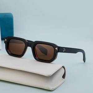 Lunettes de soleil tendance à monture carrée pour hommes, monture noire en PC, protection UV400, pare-soleil de classe 2 Zs 98155 - Product Image 4