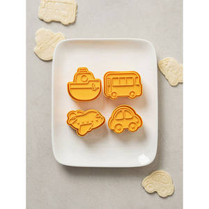 Juego de sellos de prensa para galletas Fondant personalizable, molde y herramienta para galletas, herramienta cortadora de galletas con forma de transporte - Product Image 1