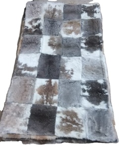 พรมขนกระต่ายแท้สไตล์คลาสสิกพรมปูพื้นขนเทียมสำหรับห้องนอนและห้องเด็กทำด้วยมือและของตกแต่งโรงแรม - Product Image 5