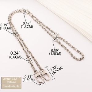 Bag Chain Strap For Handbag Replacement <b>Purse</b> Chain Strap Crossbody With Metal Buckles Silver Inches - Product Image 2