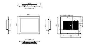 19 Inch Industrial Embedded All In 1 Computer Metal Case Capacitive Touch Screen Panel Tablet Pc