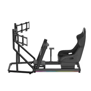 4080 profilo in alluminio in cabina di pilotaggio sim racing con vassoio per tastiera regolabile e piastra per mouse set completo di kit per pozzetto sim racing