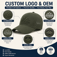 Maßgefertigte 6-Panel Perforierte Baseballkappe Wasserabweisend Schnelltrocknend UPF 50 Verstellbar 56-62cm Outdoor Laufkappe OEM Großhandel Niedriger MOQ